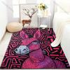 Various Sizes Pink Donkey Art Print Carpet Living Room Bedroom Bedside Sofa Floor Mat Home Decor Area Rug Large Size Fast Arrive
