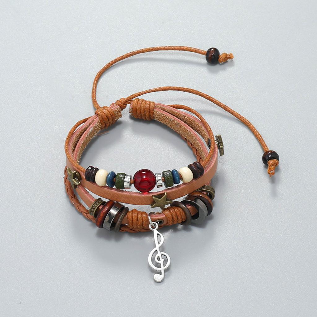 Elegant Leather Wrap Bracelets for Women Bohomian Multi-Layer Beads Cuff Bracelet Jewelry Gift Personalized Accessory