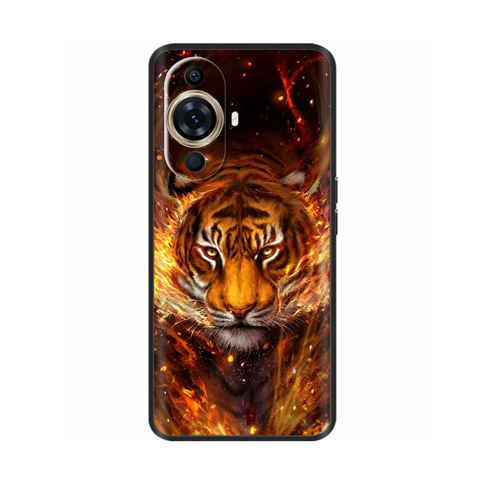For Hauwei NOVA 11 Pro Case Cat Lion Painted Phone Case For Huawei Nova 11 Ultra Nova11 Pro 11Pro 11i Silicone Back Cover Fundas