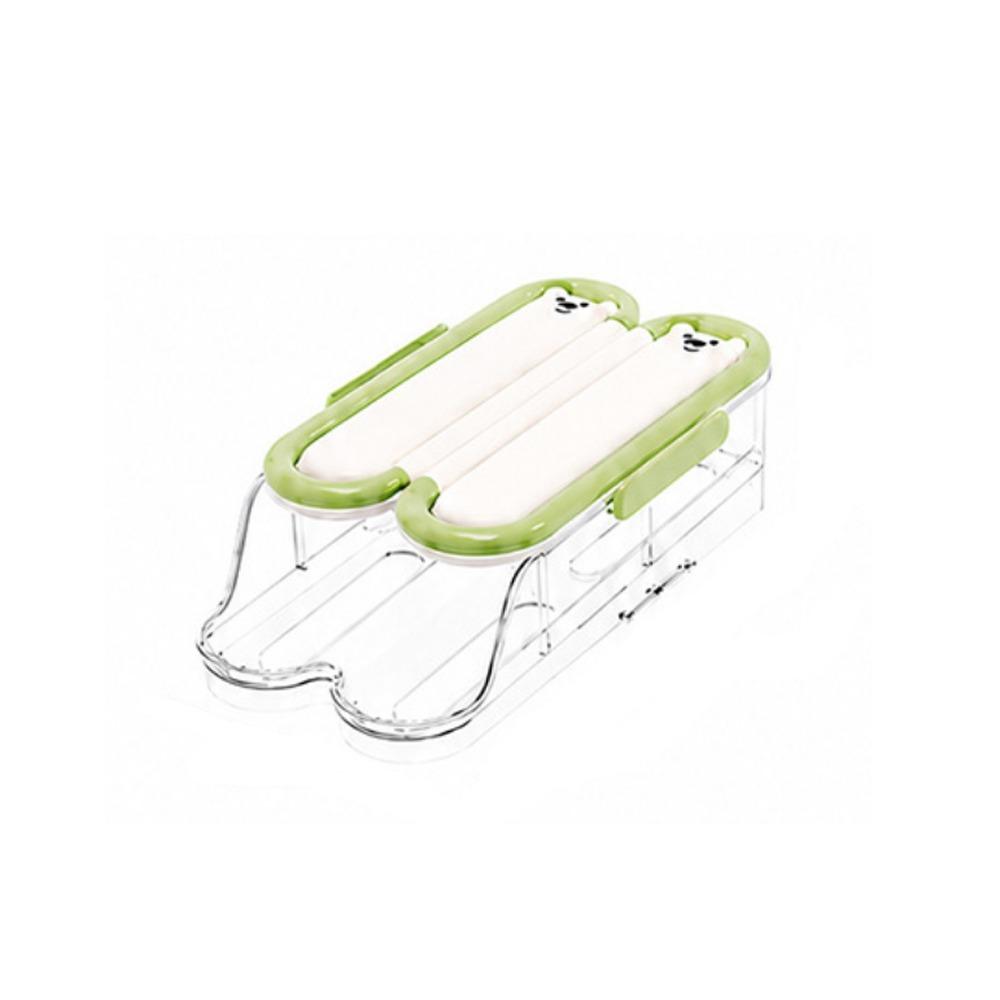 Transparent Egg Storage Box Large Capacity Refrigerator Egg Rack Refrigerator Storage Green 1 Layer