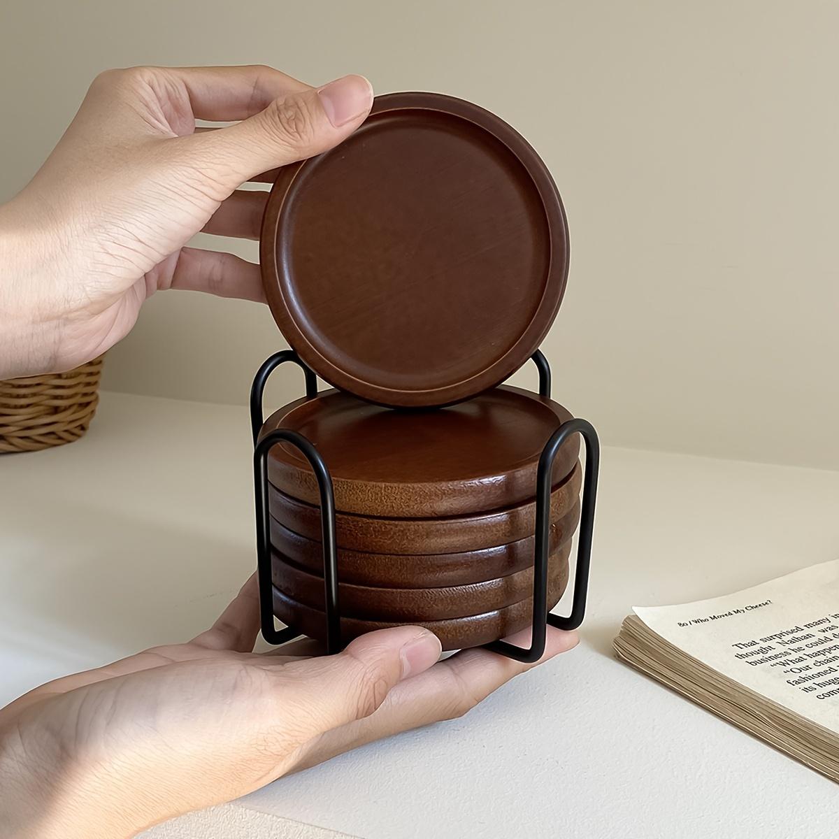 

Креативный набор подставок из массива дерева Круглые термостойкие подставки для кофе, чая, завтрака, молока S&Round