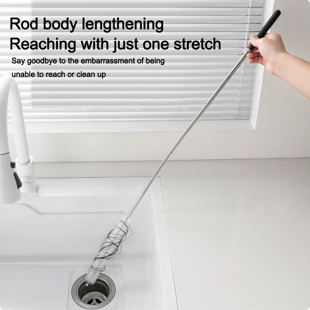 Multi-purpose Drain Cleaner Extendable Effectively Capture Hair Drain Unclogger Brushes Sewer Cleaning Brushes