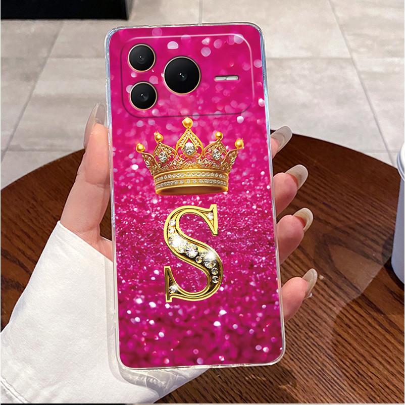 Crystal Diamond Letter Crown Couple Phone Case For Honor Power2 Transparent TPU Shockproof Soft Casing For Honor Power2 Shell
