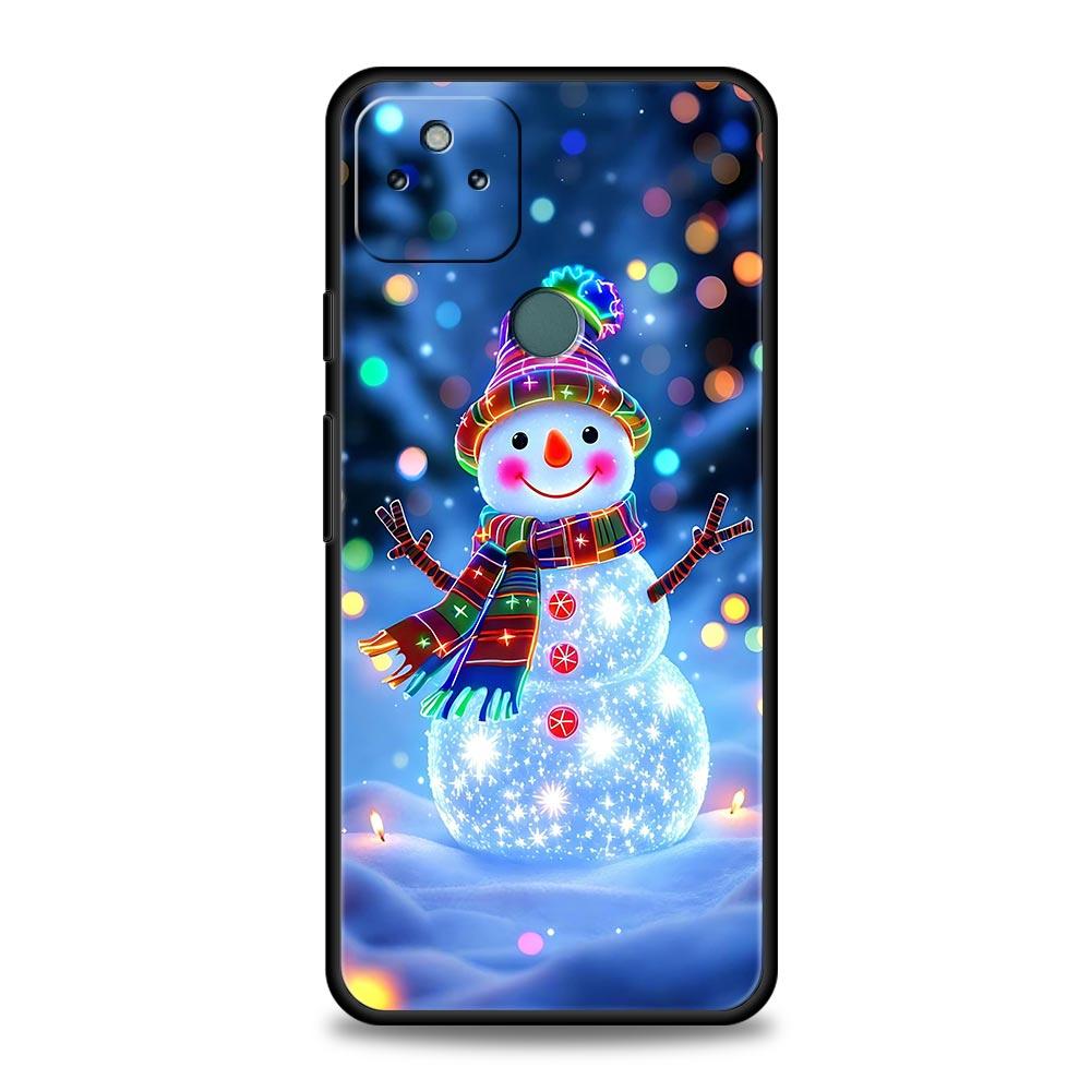 Christmas Snowman Phone Case Cover for Google Pixel 10 9 8 7 6 9A 8A 7A 6A Pro Shockproof Soft TPU 10 Pro XL Shell Fundas Capas