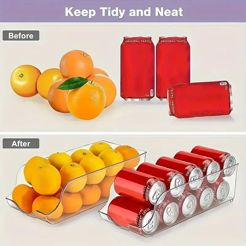 Refrigerator Beverage Storage Box Food Grade Cans Fruit Storage Rack Transparent Oblique Packaging Storage Box