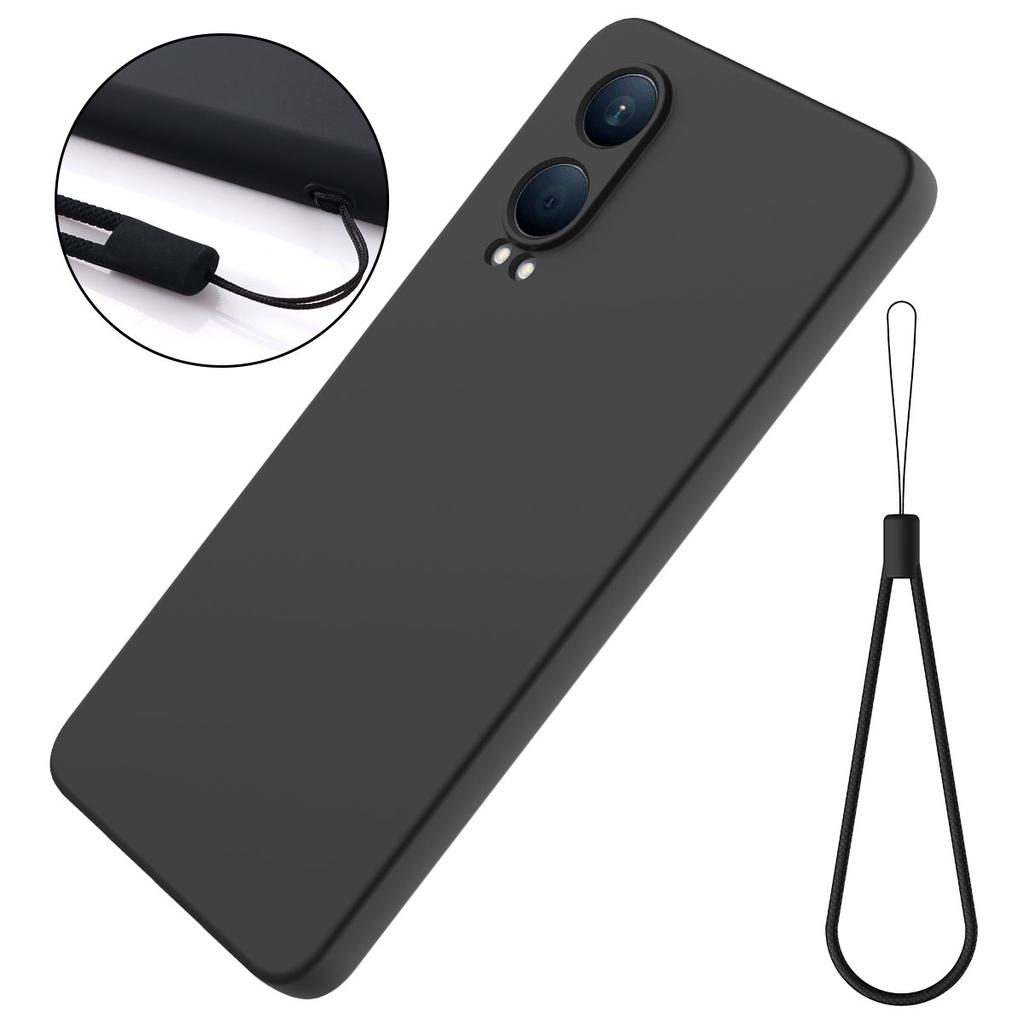 For Oppo K12x 5G (China)/OnePlus Nord CE4 Lite 5G Case Liquid Silicone Anti-Drop Phone Cover with Hand Strap