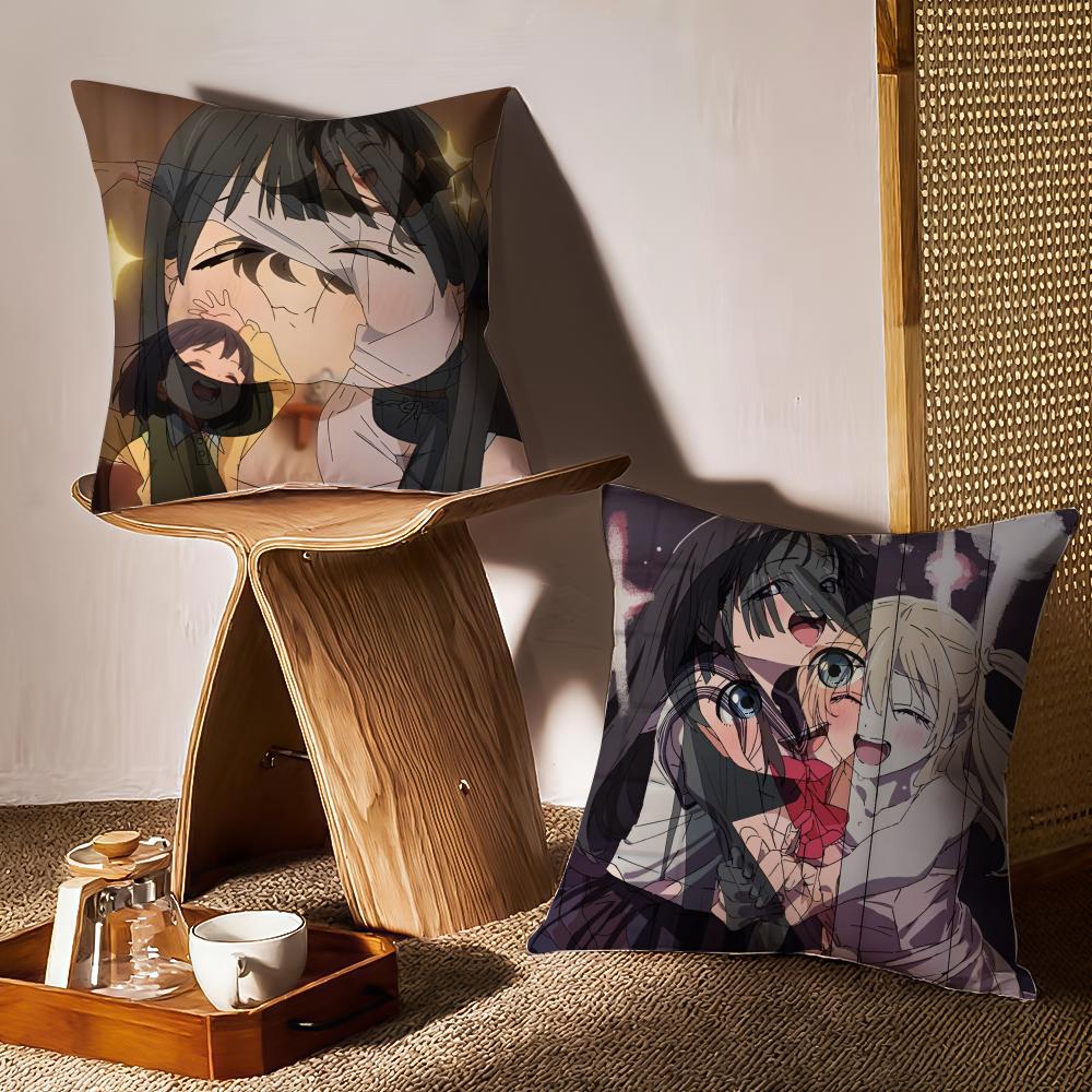 Tomorrowsauce's Sailor Suit Cushion Cover Anti-dustmite Pillowcase Invisible Zipper Silky Short Plush Sofa Cushion Cover