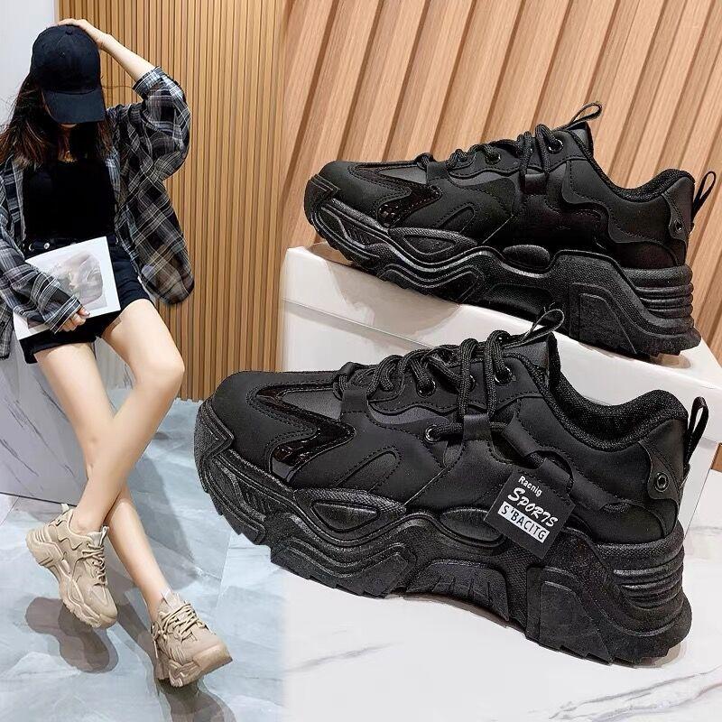 Dad Shoes Girl 2025 New Summer Shoes Versatile Platform-soled Mesh Shoes Mesh Breathable Sneakers Breathable Increase