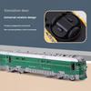 Baby Sound And Light Door Opening Green Retro Train Toys Children's Boy Simulation Universal Moving Car Plastic Model For Gifts