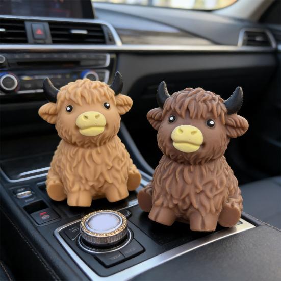 Hochlandkuh Stressabbau Spielzeug Langsam aufsteigende Hochlandrinder Quetschspielzeug Quetschbares Tier Stressball Kuhliebhaber Geschenk