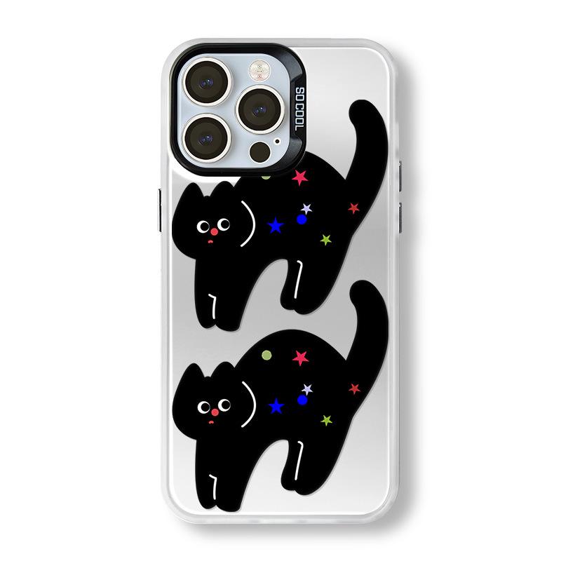 

Матовый лазерный чехол с мультяшным дизайном Zhitai: Подходит для iPhone 16 Pro, Huawei Mate 60, с браслетом. iPhone 14 Pro