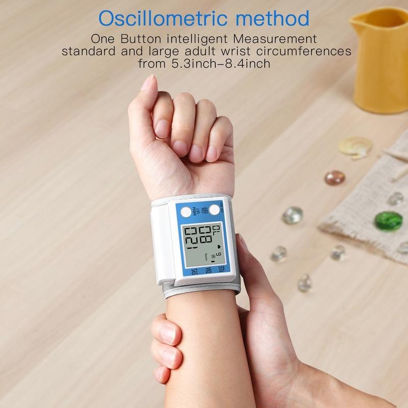 Cuff Wrist Sphygmomanometer Blood Presure Meter Monitor Heart Rate Pulse Portable Tonometer BP