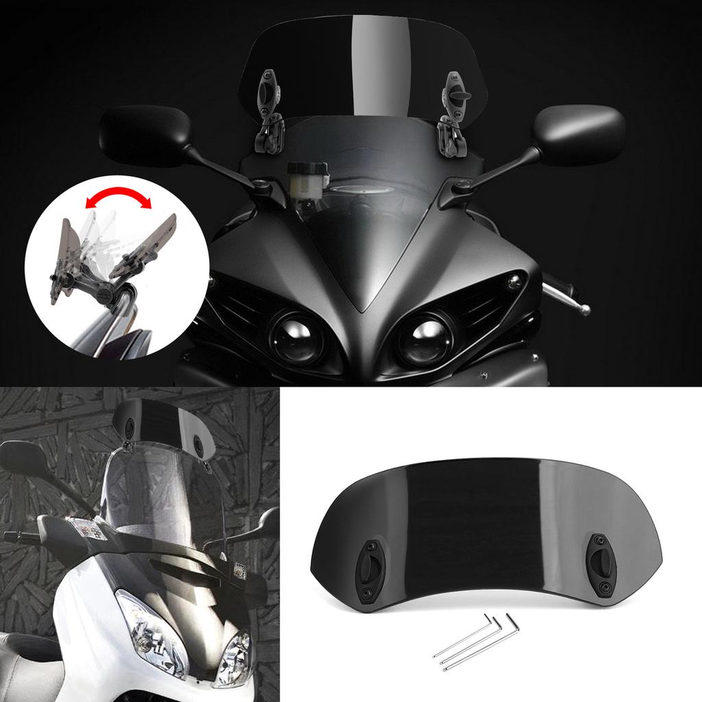 Adjustable Clip On Windshield Extension Spoiler Wind Deflector