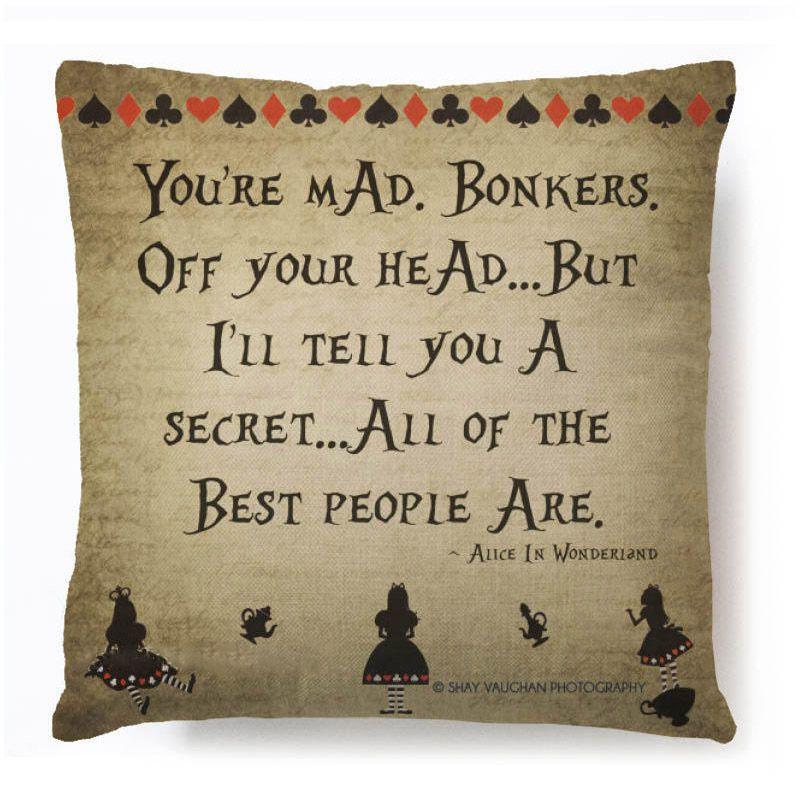 

Alice In Wonderland Cartoon Pillow Case Cotton Linen Square Cushion Cover** C