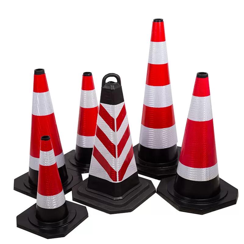 70cm Rubber Reflective Traffic Safety Cone