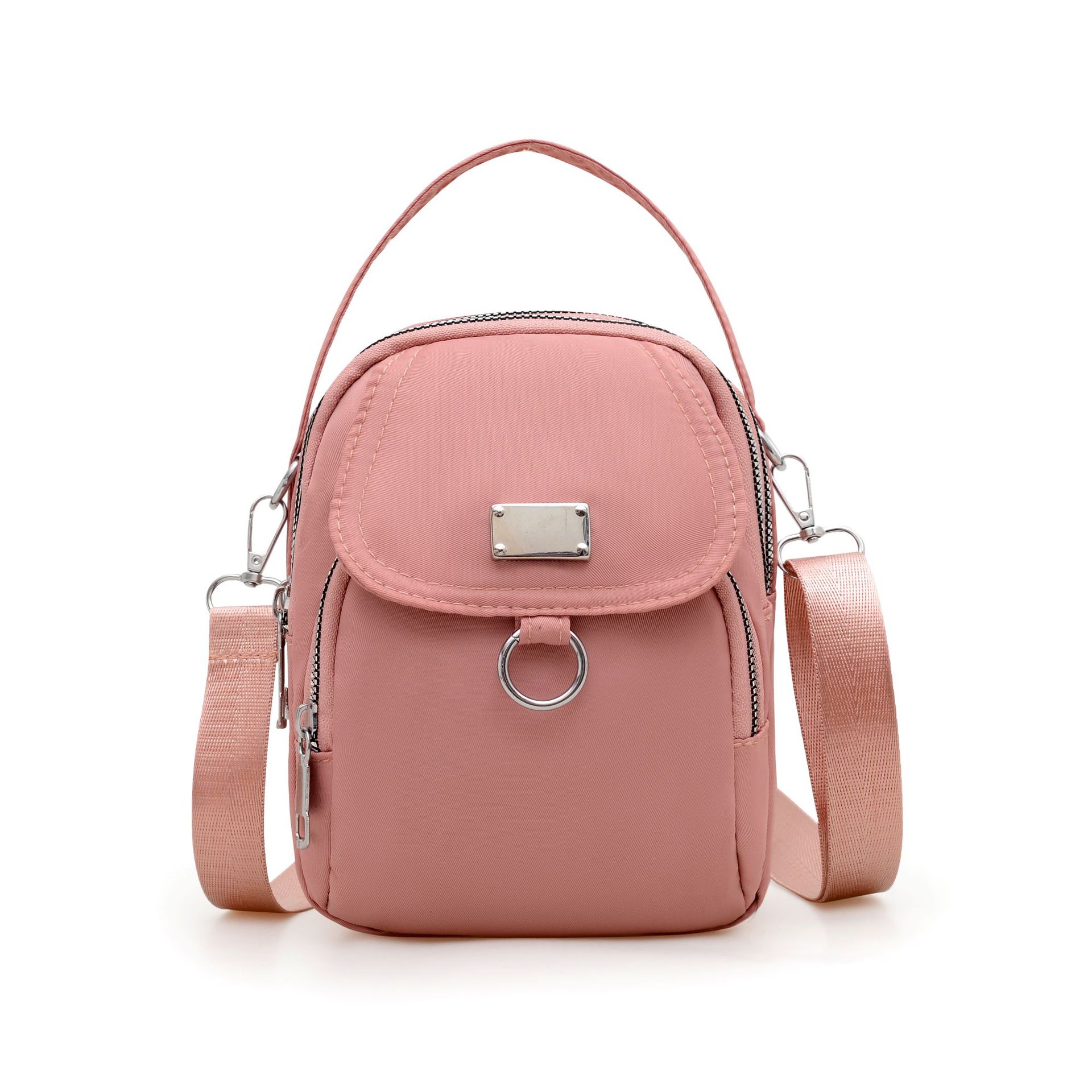 

Versatile small bag new trend fashion candy color shoulder messenger bag high sense simple Korean version mobile phone bag women темно-розовый