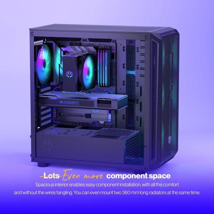 Boîtier PC - Endorfy - Arx 700 ARGB - ATX - Panneau latéral transparent - 4 ventilateurs 140 mm