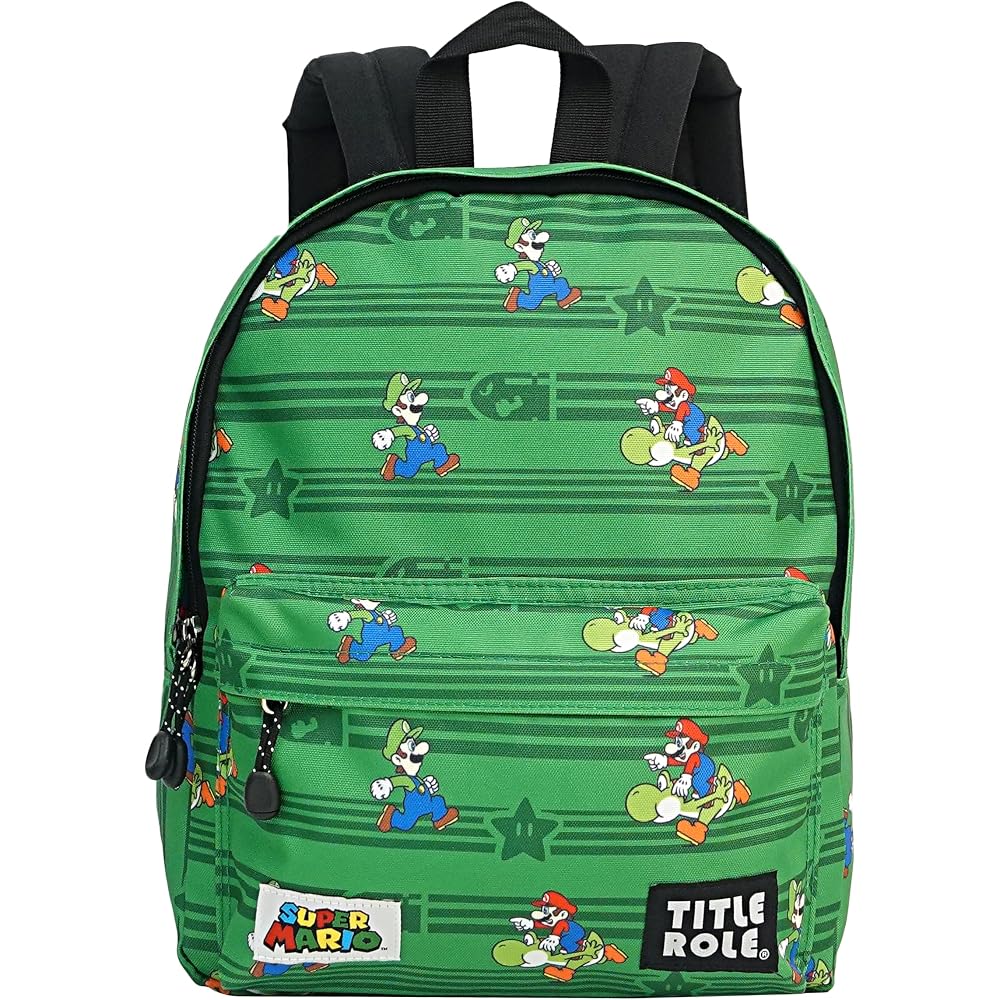 [TITLE ROLE] [TITLE ROLE] Backpack SUPER MARIO (Super Mario) Kids Jump & Run Kids Green