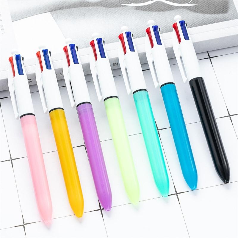 Ballpoint Pens 1.0mm Shuttle Pens 4-in-1 Retractable Ballpoint Pens Multicoloured Pens Writing Tool for Students Teacher