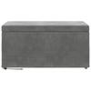Stool Dark Grey 81 x 41 x 40 cm Velvet and Engineered Wood