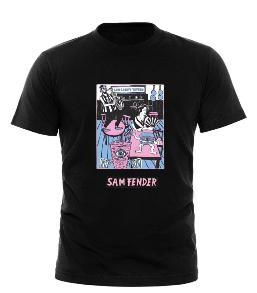 Sam Fender Retro Grafik T-Shirt Alle Größen S bis 4XL Farben Schwarz Weiß Blau