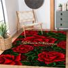 Rose Customized Name Area Rug Design for Hallway Foyer Dormitory Decorate Room Antislip Carpet Office Home Decor