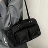 Vintage Women Business Shoulder Bags Simple Ladies Commute Tote Bag Pu Leather Female Underarm Bag Burgundy Large Handbags Purse