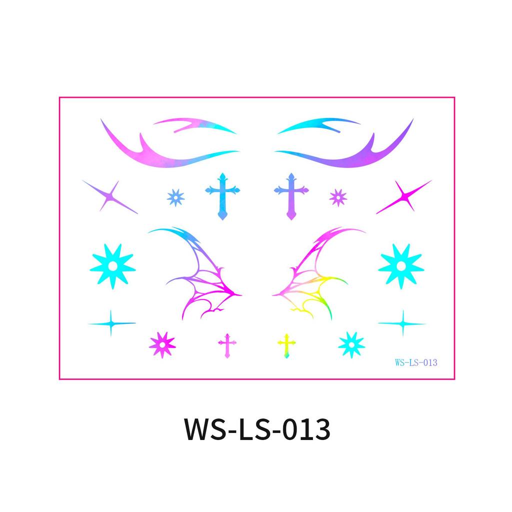 European & American Cross-border Music Festival Laser Eyeliner Stickers - Waterproof & Long-lasting Disposable Tattoos