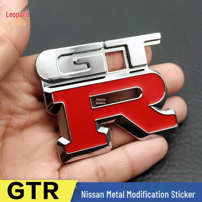 GTR 3D Metal Car Emblem Sticker for Modification - Rear Trunk Decorative Badge