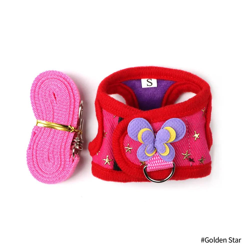 

Small Pet Two-legged Chest Strap Outdoor Traction Rope Leash Clothes For Chinchilla Dutch Guinea Pig Denim Corset S