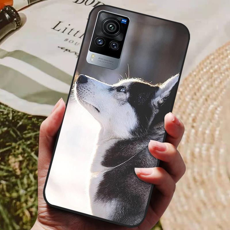For Vivo X60 Pro Global Version Case Cat Wolf Painted Soft Silicone Phone Cases for Vivo X60 Pro Back Cover X60Pro V2046 Coque