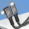 90 Degree USB C Data Cable 40Gbps Synchronized 8K UHD Display Suitable for Laptops Tablets Rapid Charging Data Transfer