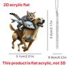 1Pcs Realistic Animal Cat-Shaped Rearview Mirror Hanging Decor Fun Car Pendant Hanging Ornament Car Interior Accessories