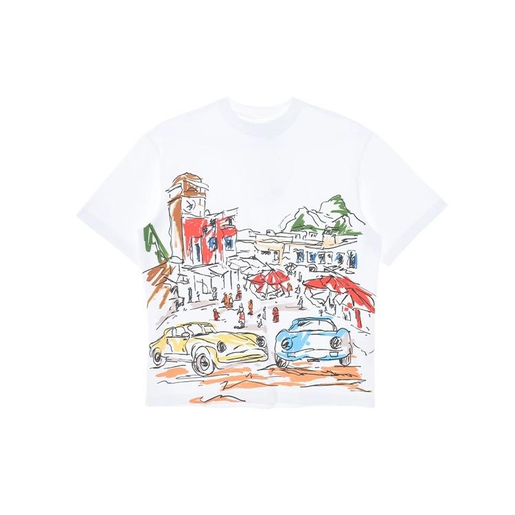 Fashion Brand New New High-end Fashion Street Youth Cotton Printed Pattern Men and Women with The Same Couple T-shirt Men