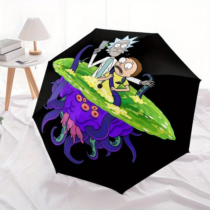 1pc Rick SanchezMorty Smith Windproof Automatic Windproof Umbrella, Lightweight for Women/Men, Perfect Christmas Gift a0811205