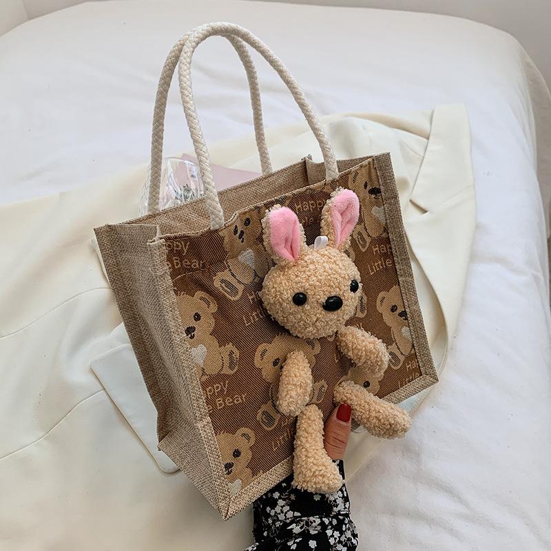 Cute Canvas Bento Bag Korean Style Fashion Handbag Office Worker Goes Out To Carry Bag Japanese Small Shoulder Bag