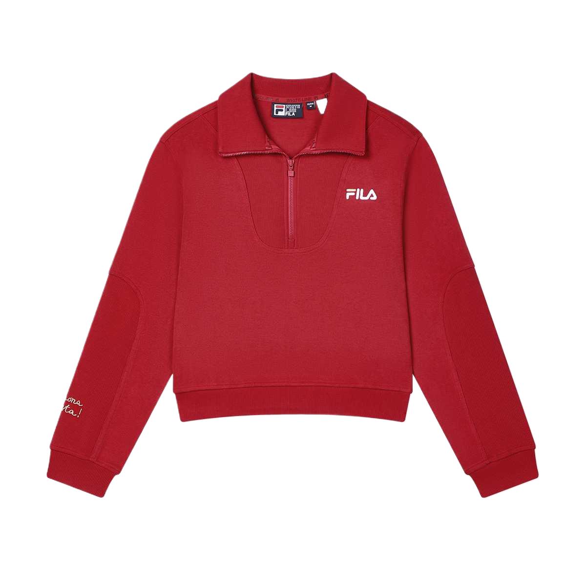 

New FILA ORIGINALE Sweatshirt Women s Rhythm Red F11W519217F-PK S(160/80A)