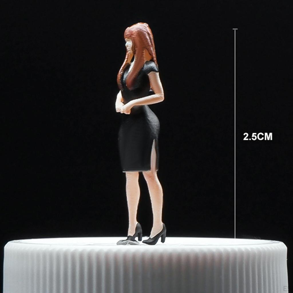Miniature Figure Dollhouse People Diorama Figures 1:64 Scale for Micro Landscapes