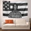 Amerikanischer Stil Sternengesicht Druck Wandteppich, Popkultur Heimdekor, Waschbar, Faltbar für Party, Gaming-Zimmer, Schlafzimmer, Studentenwohnheim