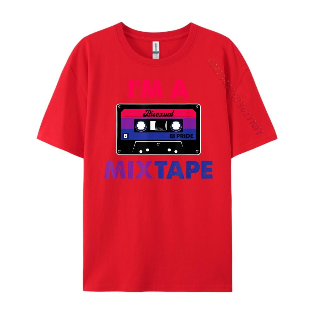 I M A Mixtape Bisexual Pride Month Lgbtq Cassette Tape Graphic T Shirts Men Oversized New Year Chinese Style