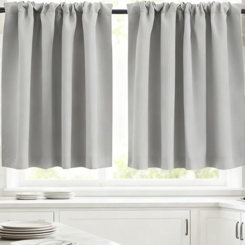 blackouts Curtain Short Panels Window Treatments for Small Window Thermals Insulation Rod Pocket