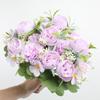 1Pc Artificial Flowers Wedding Home Bedroom Decoration Bridal Bouquet Garden Fake Silk Roses Hydrangeas Vase For Board Outdoors