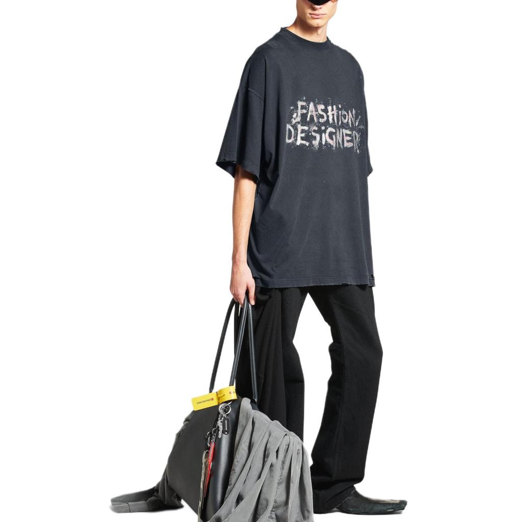 Balenciaga T-shirt Oversize Stampata da Stilista di Moda 831305TSVC51041