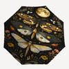 Butterflies,Nightscape Automatic Folding umbrella Compact 8 rib Design,Unique Style,Suitable for Everyday Outdoor Use,Perfect Gift for