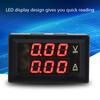 3 Digit DC 0 100V 50A 10A Voltmeter Ammeter Gauge Dual LED Panel (Red & Red 10A)