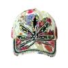 Letter Diamond Baseball Cap Dot Diamond Bead Lace Cap Flower Shade Sun Hat Children