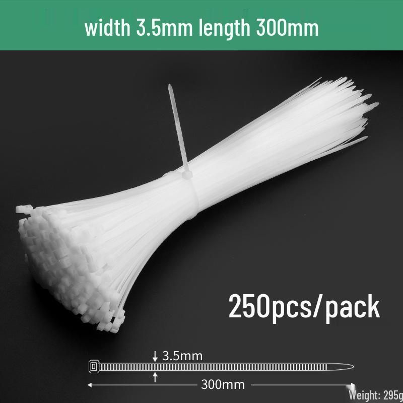 Black Self-Locking Nylon Cable Tie with Strong Anti-Theft Buckle