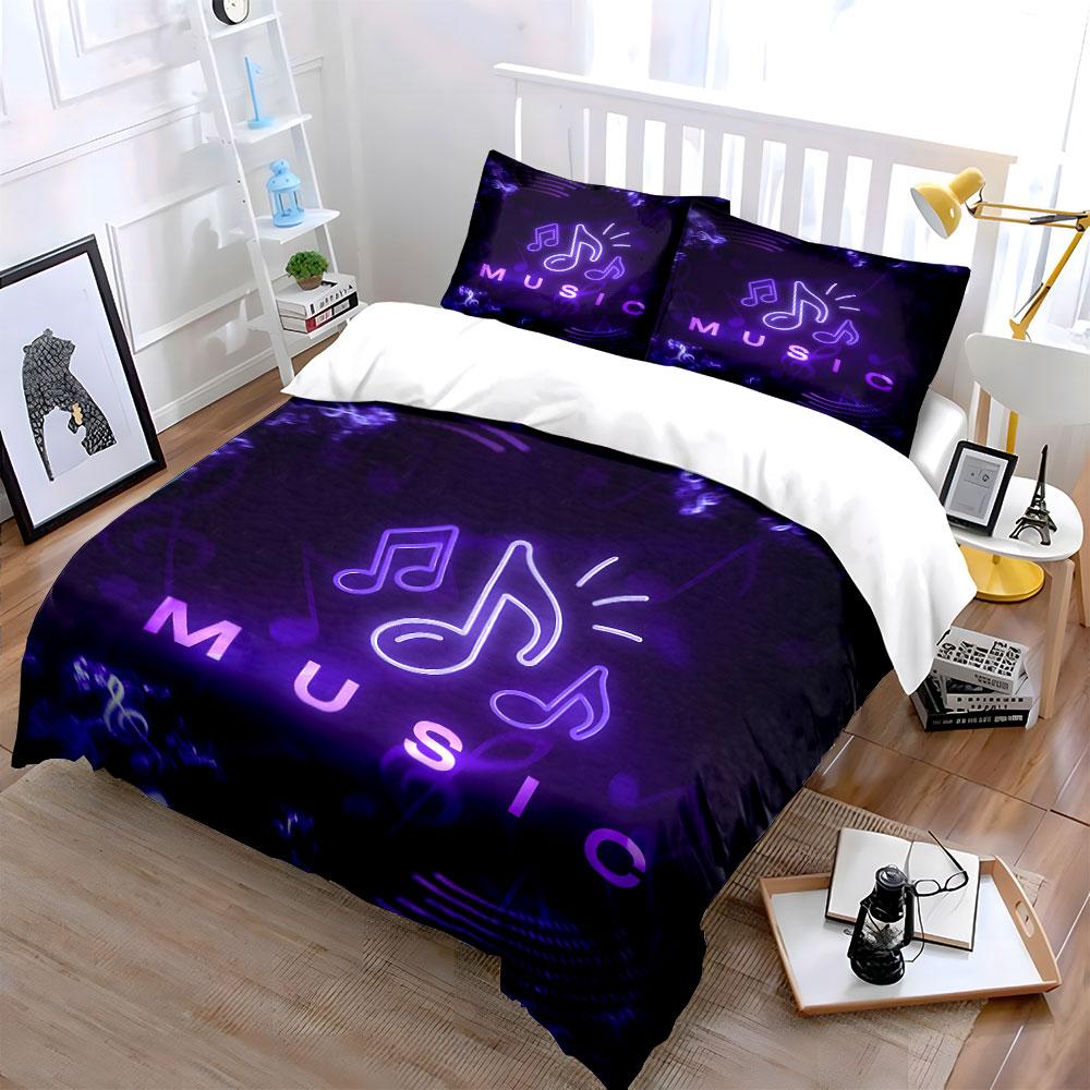 Neon Musical Symphony. Bedding Sets Duvet Covers Pillowcases(1* Duvet Cover 2* Pillowcases Without Duvet Insert)