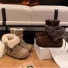 Warmth Snow Boots Women's Winter New Style Leather Fur Integrated Inner Heightening Birkenshoes Two-Way Wearable Booties