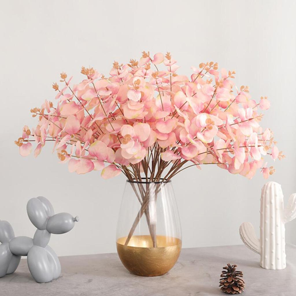 19inch Eucalyptus Leaf Foliage Stem Artificial Flower Greener for Home Decor